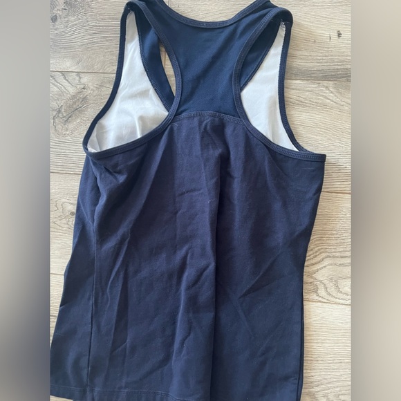 Athletic Works Blue Fitted Cut Out Tank Top - Picture 3 of 4